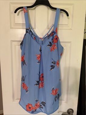 Maurice’s Light Blue Floral Sleeveless Blouse